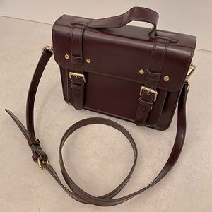 Burgundy Box Crossbody Viewinbox Bag
